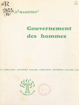 cover image of Gouvernement des hommes